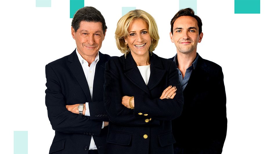 The News Agents standing in a line