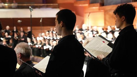 Singers on stage