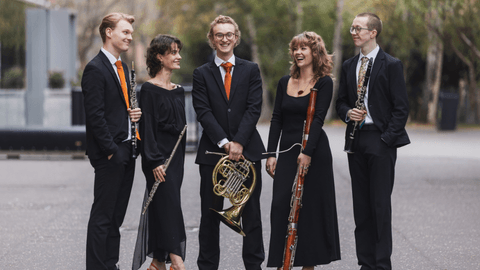 Lumas Winds group picture with instruments