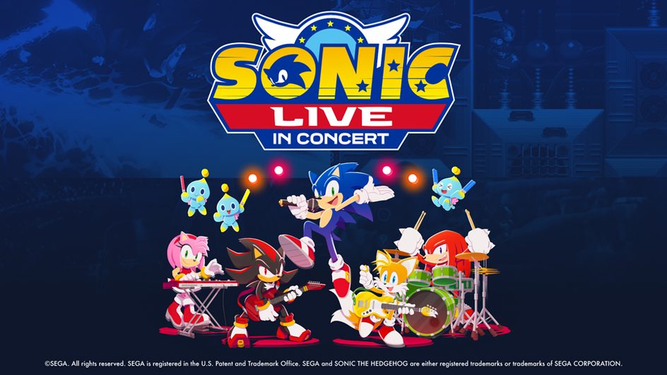 Sonic characters live in concert logo